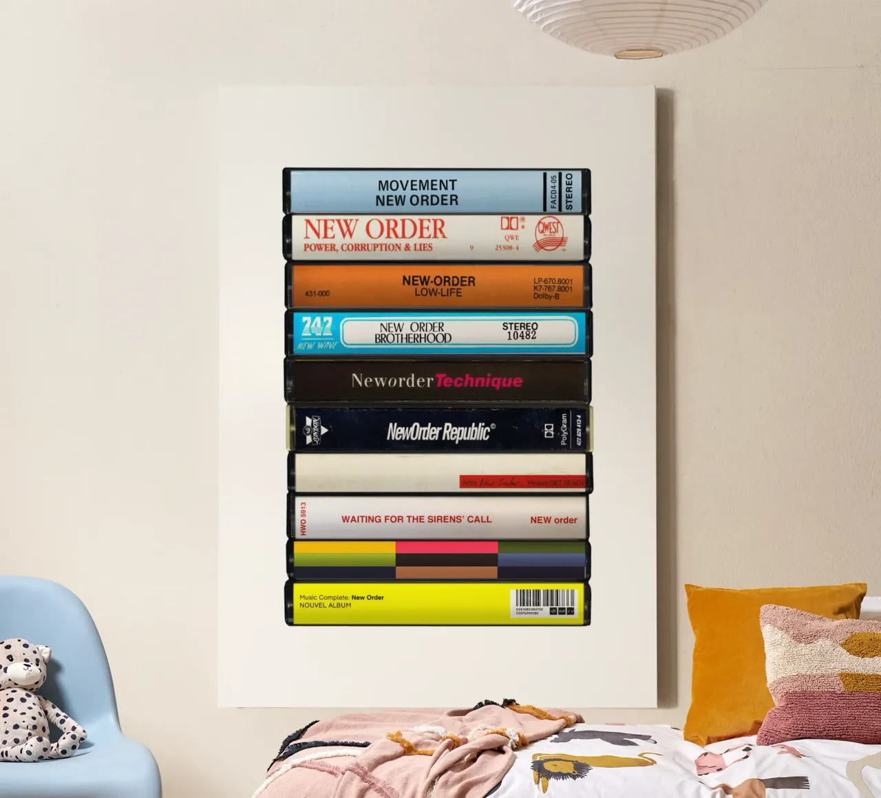 New Order - Collected Albums - Cassette Print canvas by MrMustardPrints