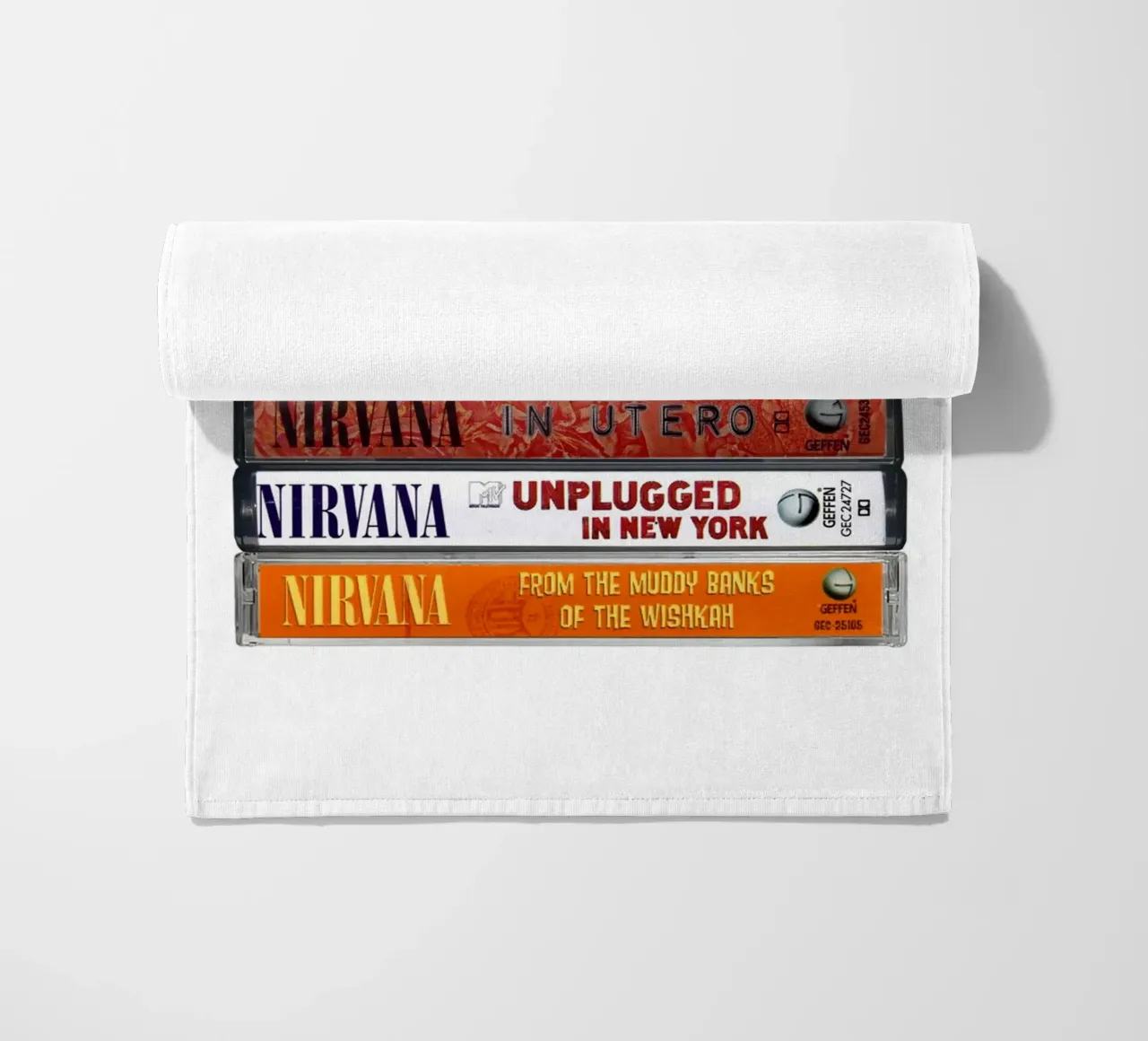 Nirvana - Album raccolti - Stampa musicassetta telo mare da MrMustardPrints