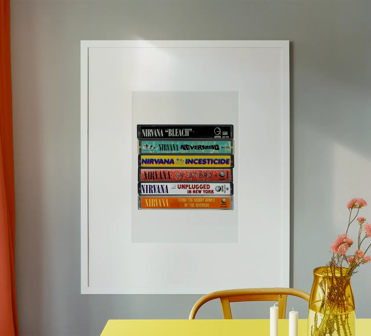 Nirvana - Album raccolti - Stampa musicassetta poster da MrMustardPrints