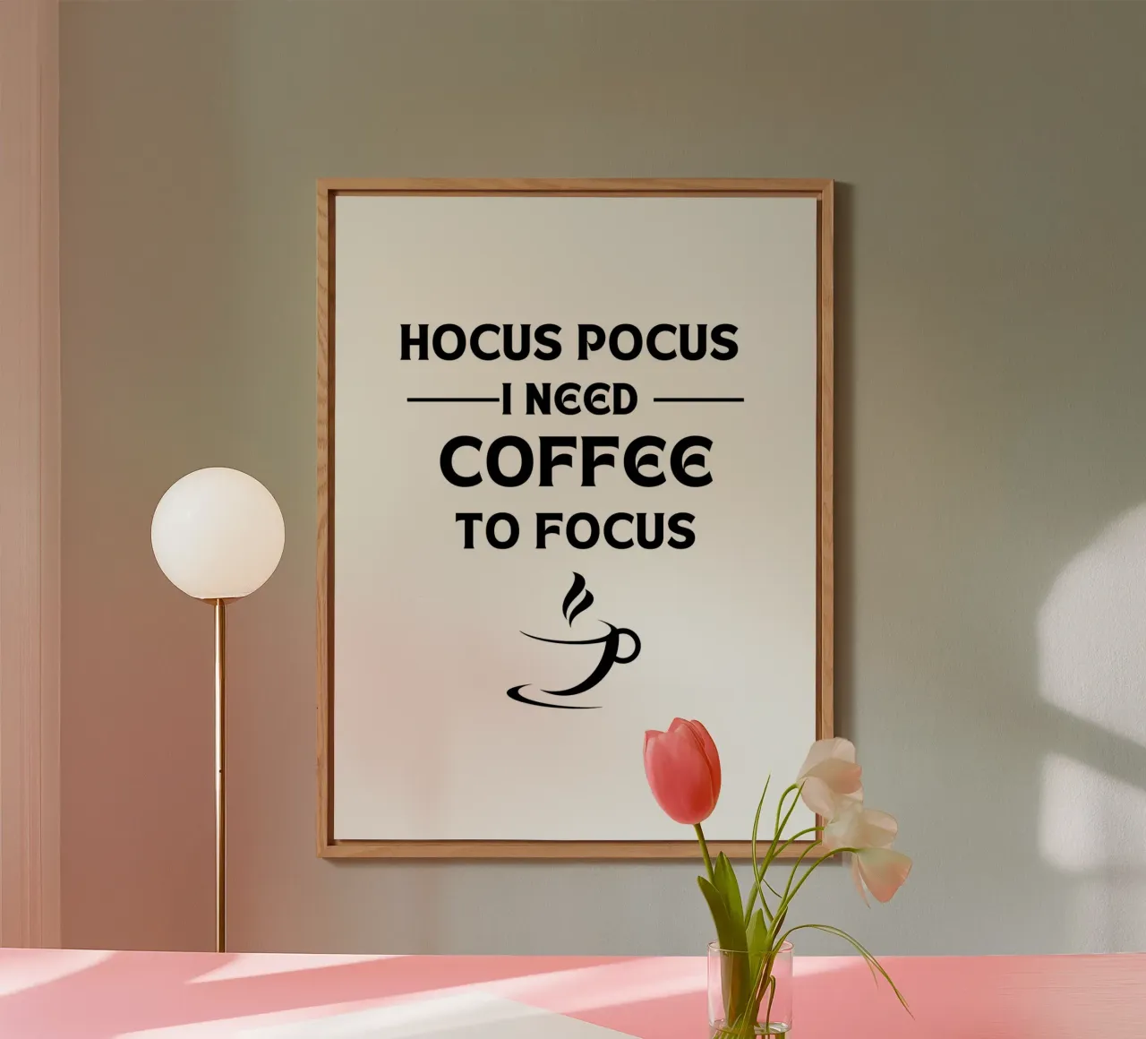 HOCUS POCUS I NEED COFFEE TO FOCUS alluminio dibond da ArtDesign by KBK