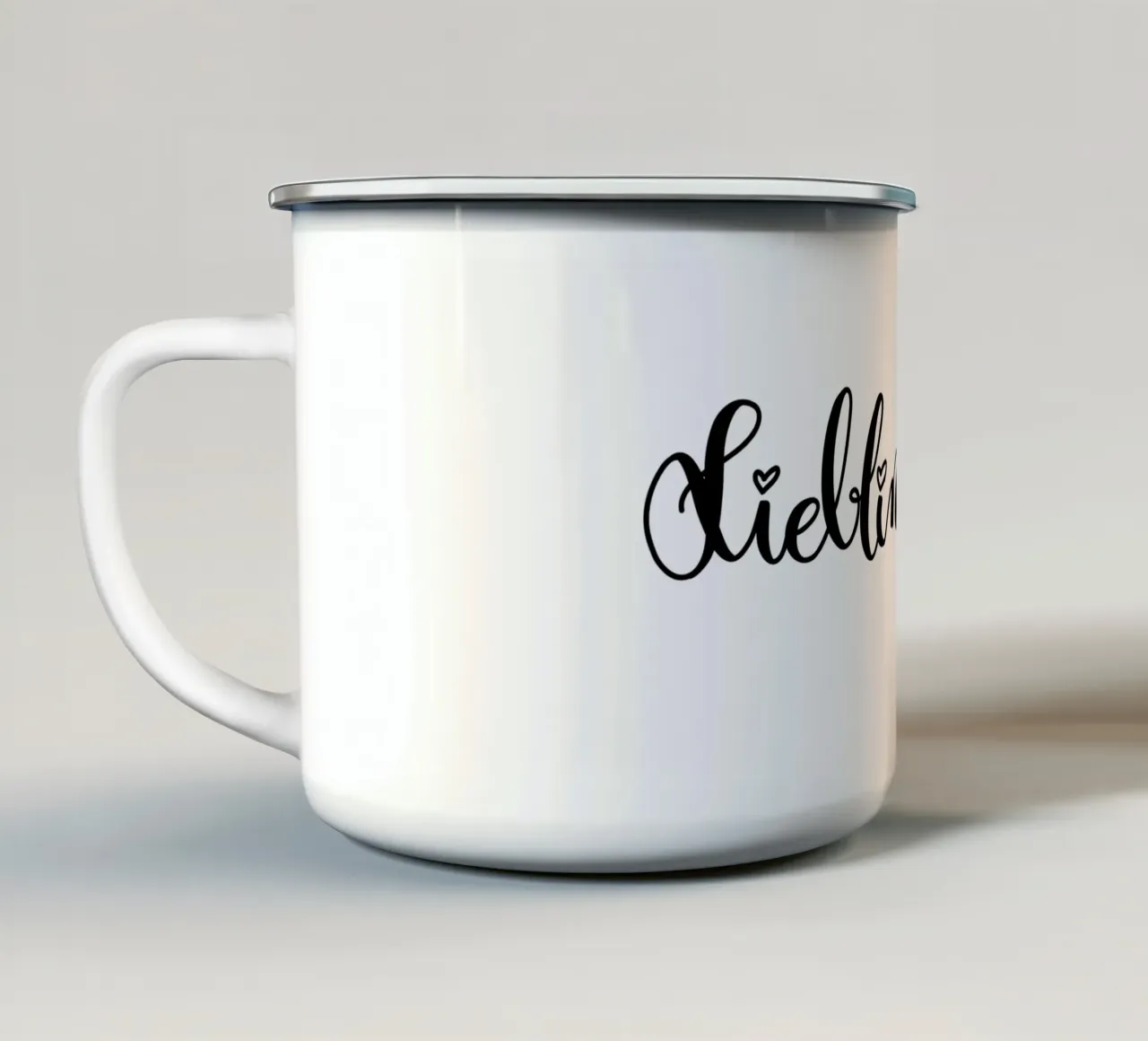 Lieblingsmensch tazza in smalto da Letters of Love