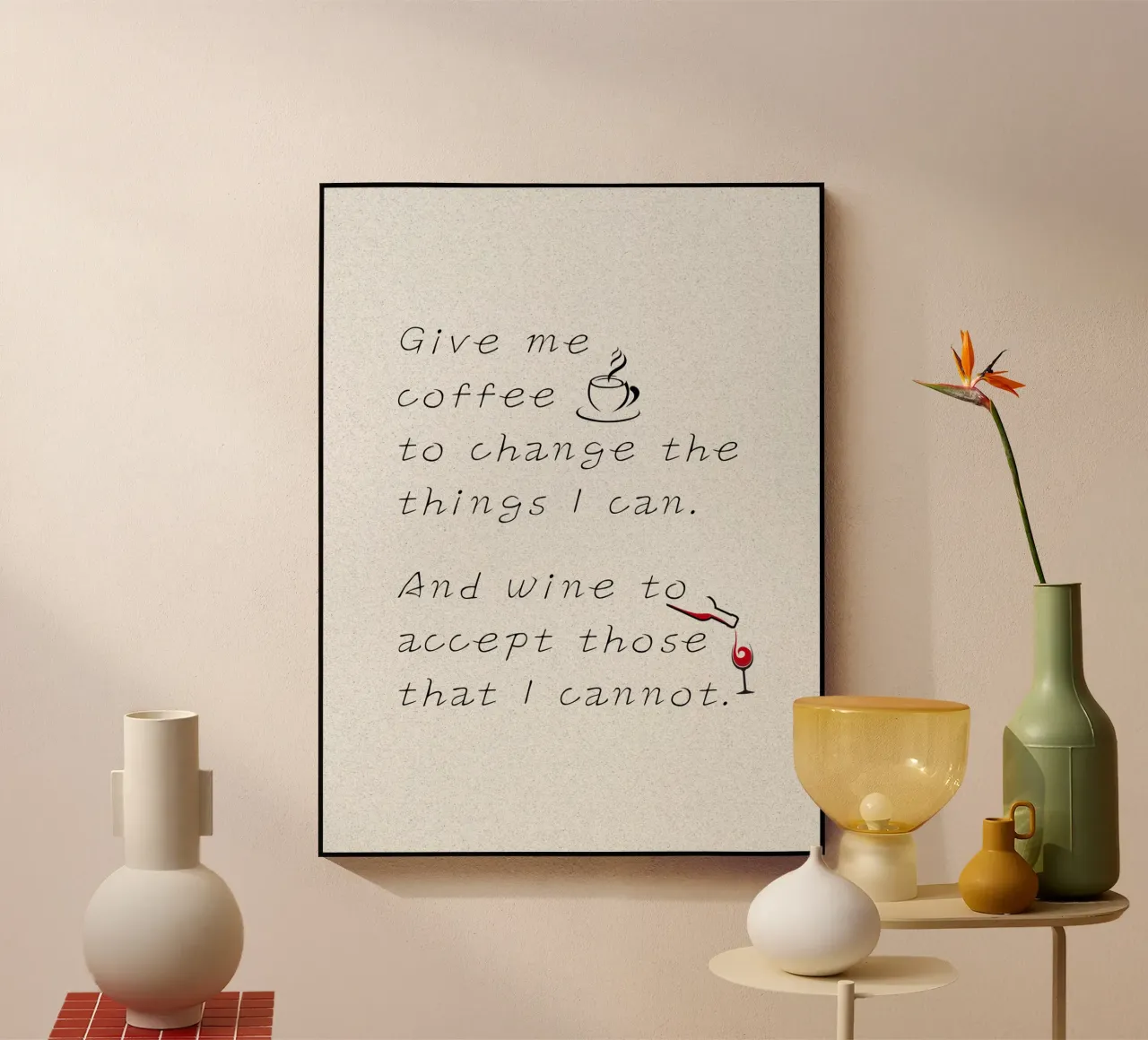 Datemi caffè e vino! plexiglass da ArtDesign by KBK