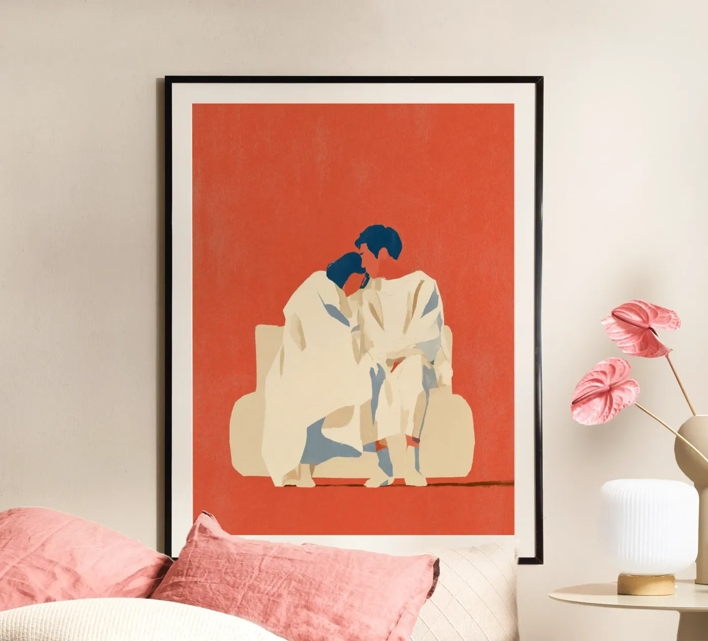 Warm Embrace poster by Bubblycanvas