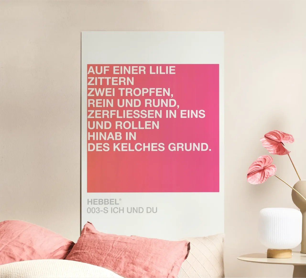 Ich und Du Light 03 poster with plastic frame by UN-TYPISCH