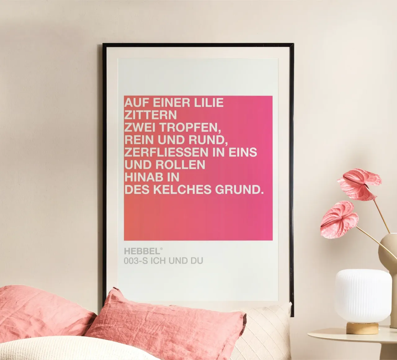 Ich und Du Light 03 poster with plastic frame by UN-TYPISCH