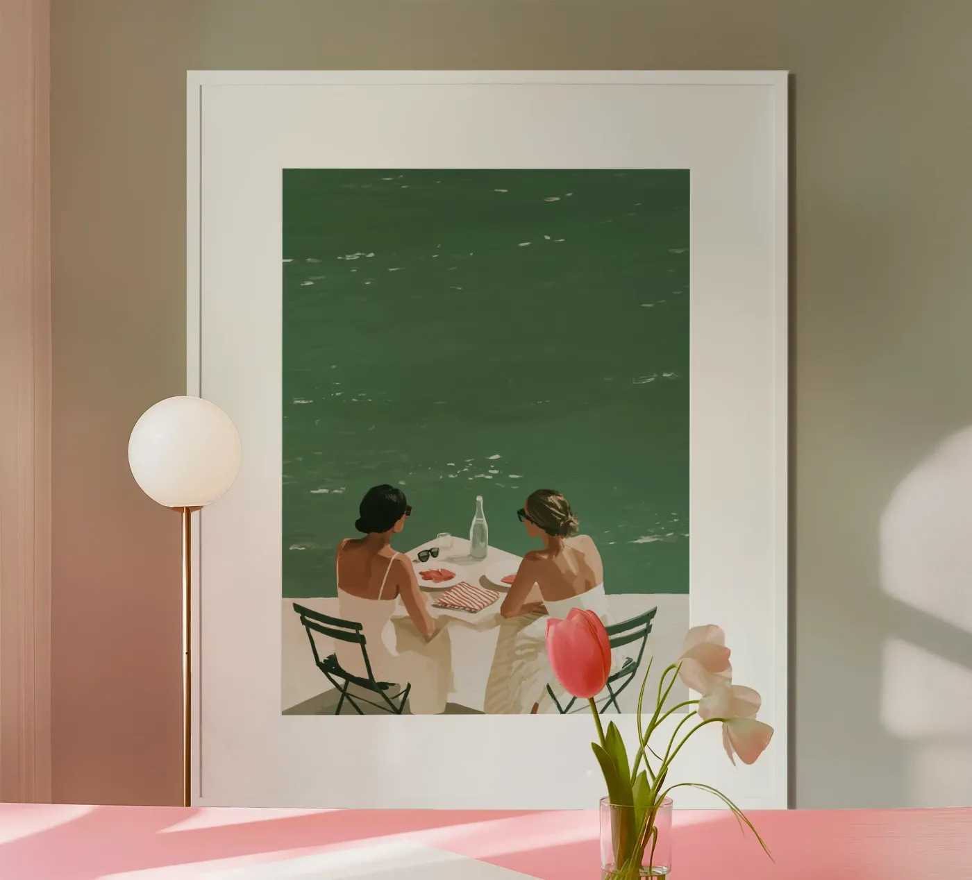 Seaside Table poster by Bubblycanvas