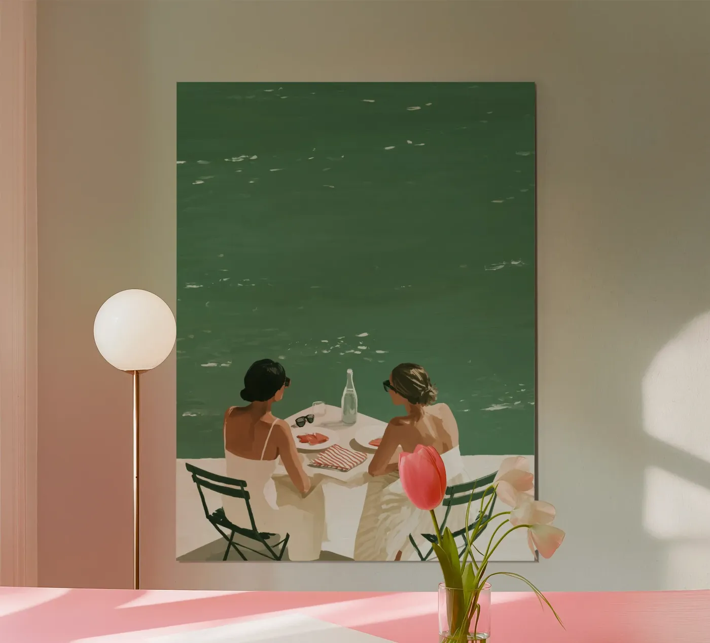 Seaside Table poster by Bubblycanvas