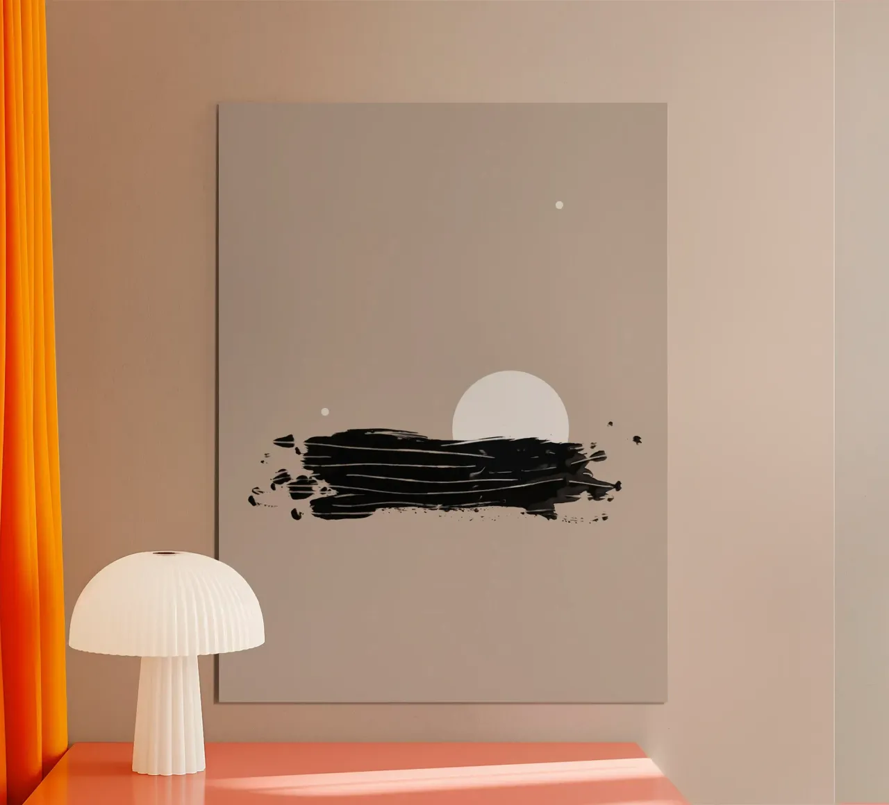 Three White Dots and Black Ink | Minimalist Abstract carta hahnemühle da sabidussi