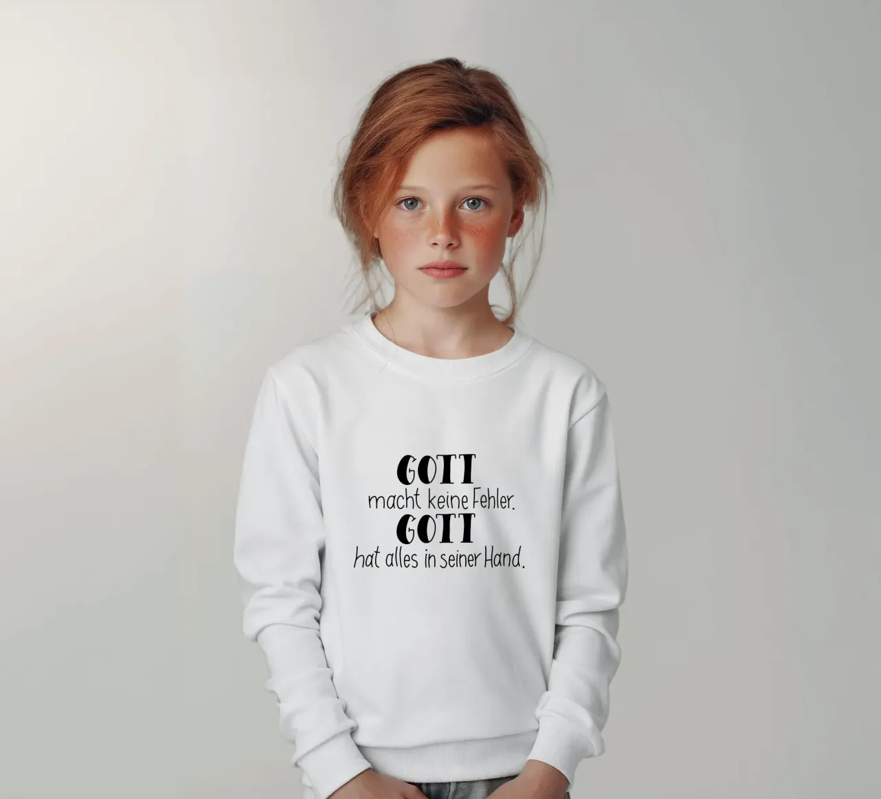Gott macht keine Fehler kinder sweatshirt van Letters of Love