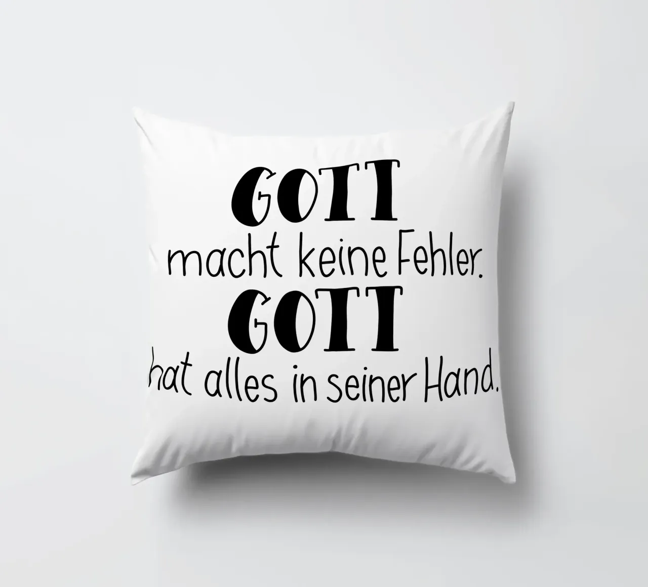 Gott macht keine Fehler cuscino da Letters of Love