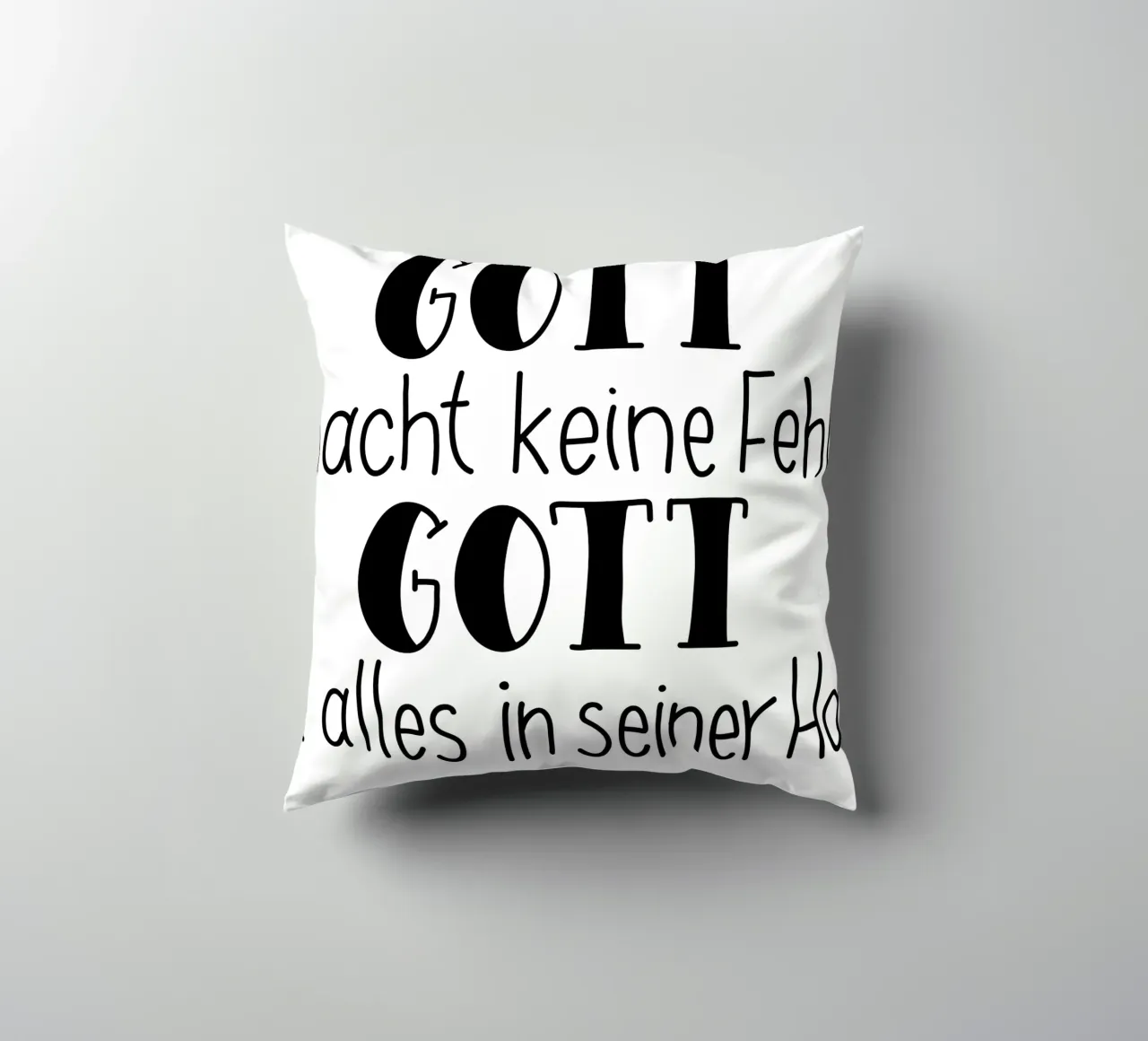 Gott macht keine Fehler cuscino da Letters of Love
