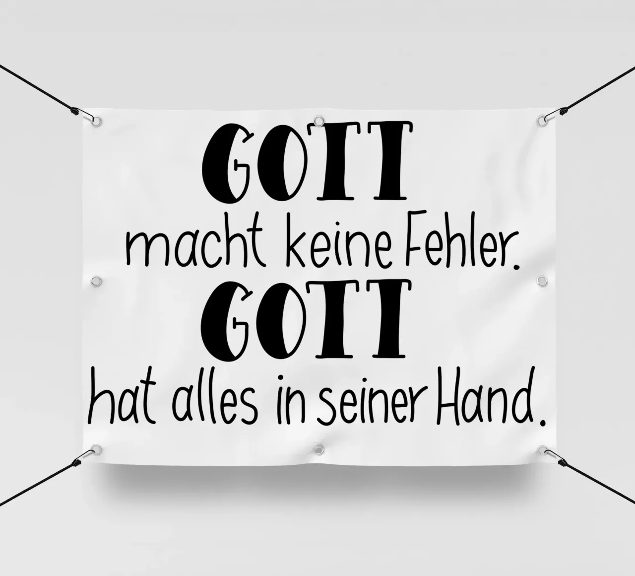 Gott macht keine Fehler telo in pvc da Letters of Love