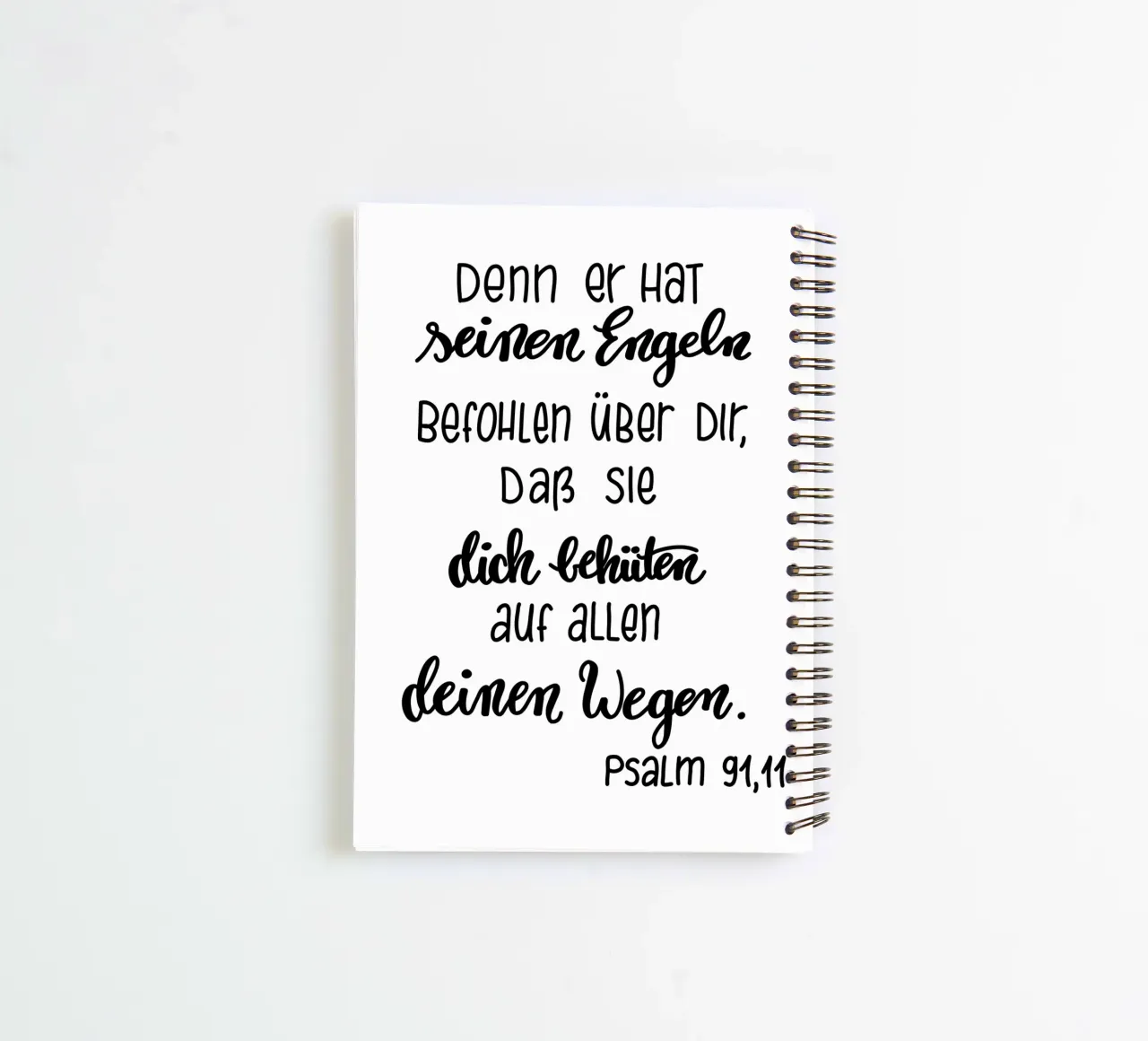 Psalm91,11 spiral notebook by Letters of Love