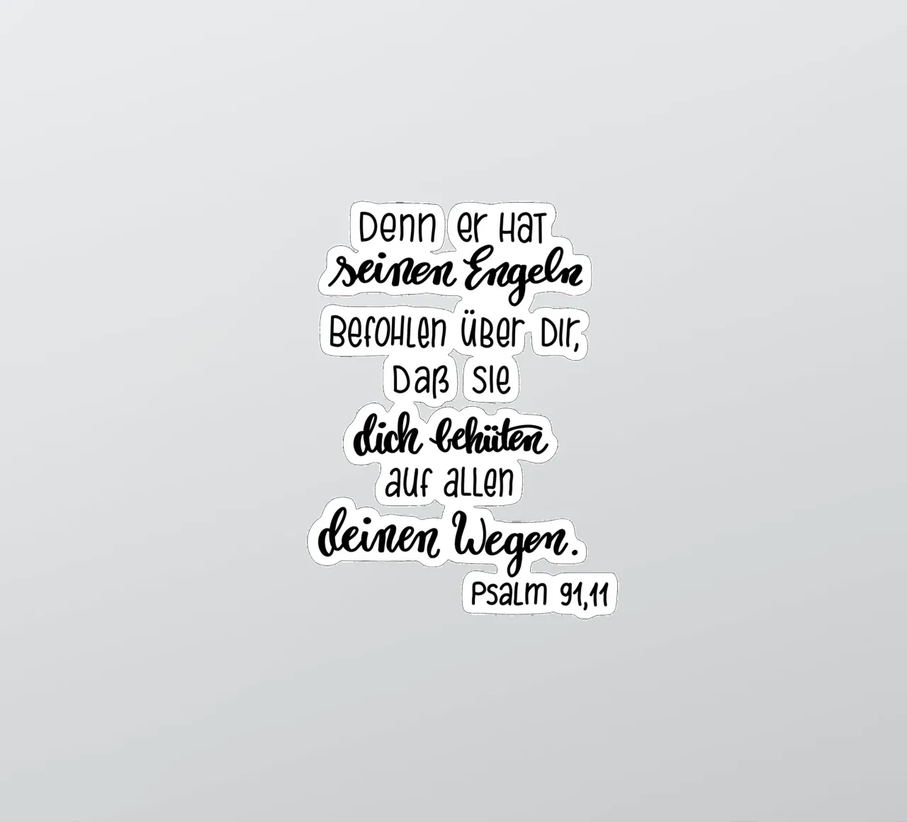 Psalm91,11 sticker by Letters of Love