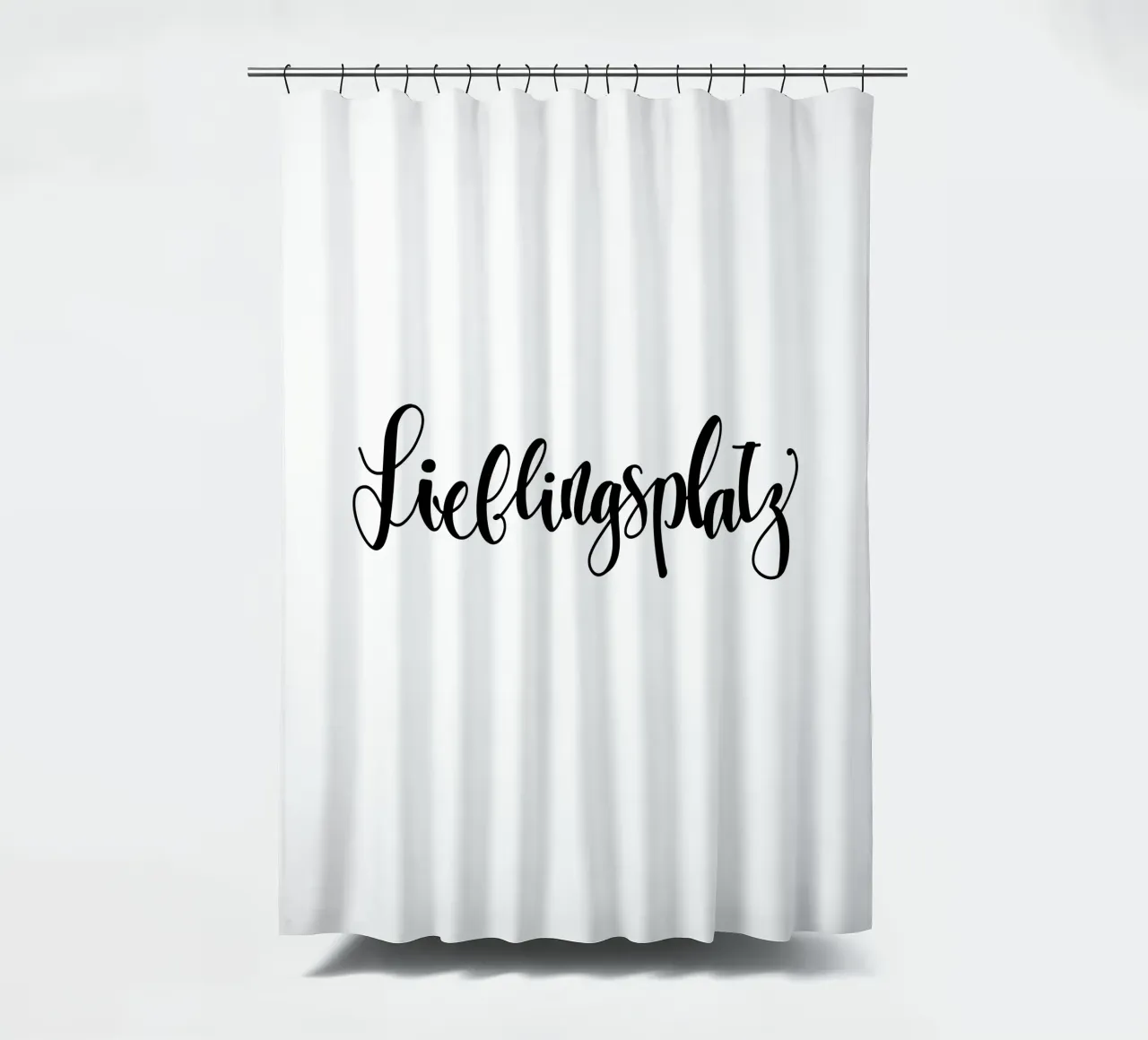 Lieblingsplatz shower curtain by Letters of Love