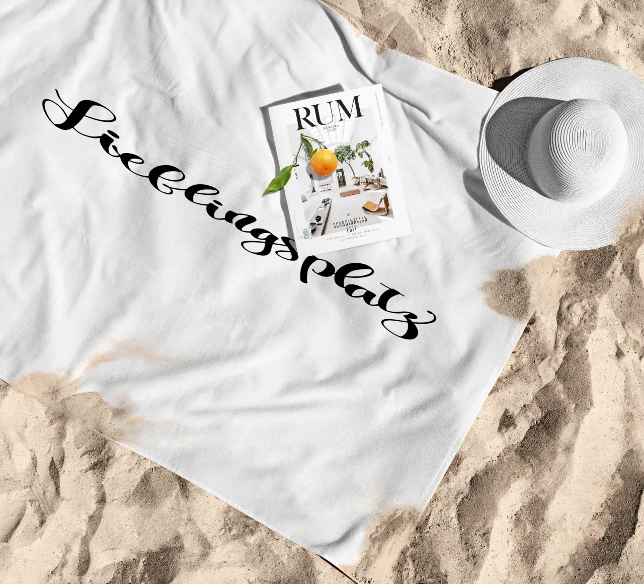 Lieblingsplatz beach towel by Letters of Love