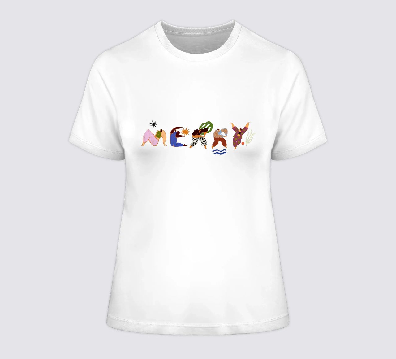 Be Merry women's fitted t-shirt by Arty Guava