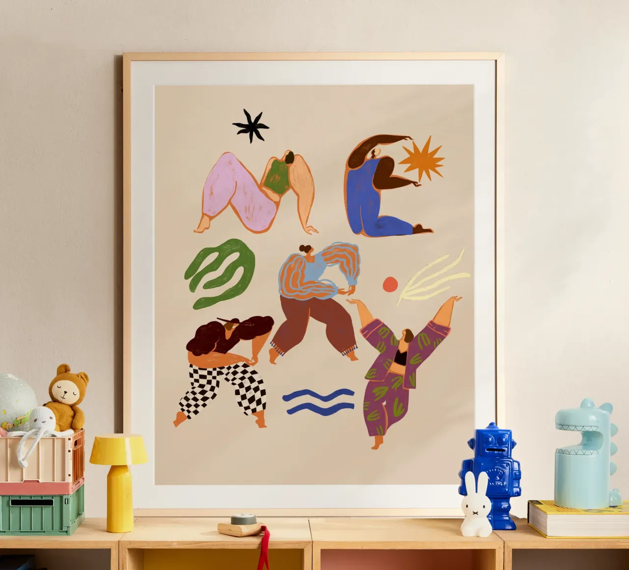 Be Merry poster with plastic frame by Arty Guava