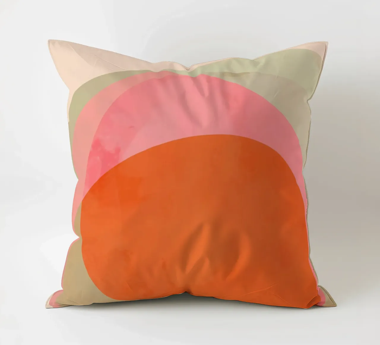 Abstract Shapes 12 | Raspberry, Vanilla, Mint, Orange cuscino da sabidussi