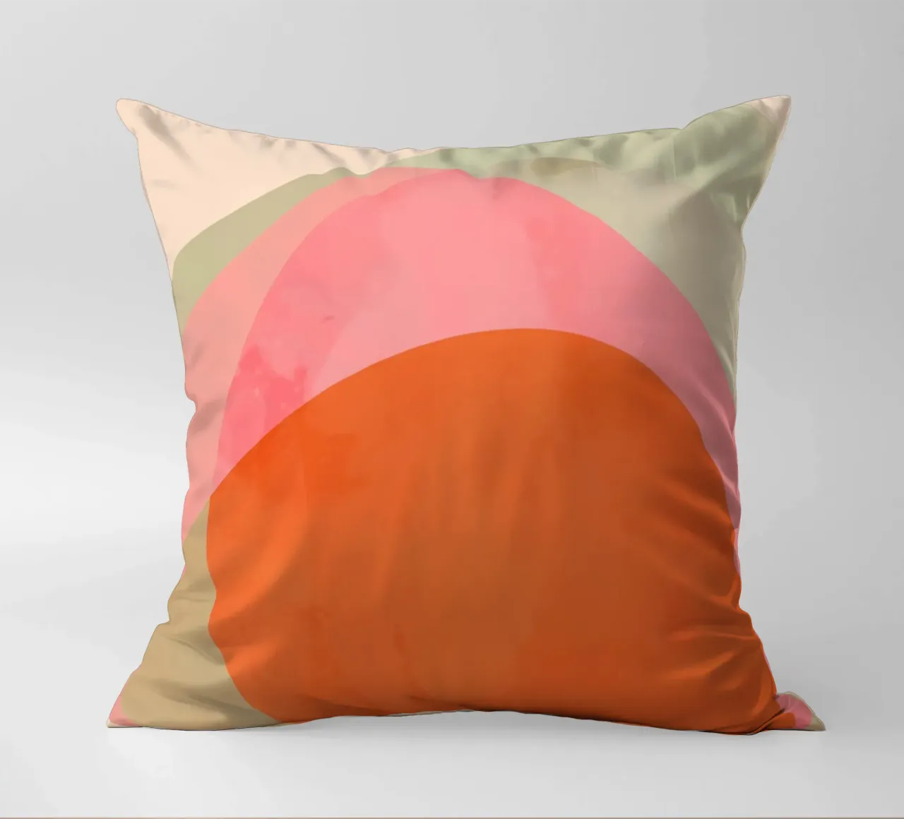 Abstract Shapes 12 | Raspberry, Vanilla, Mint, Orange cuscino da sabidussi