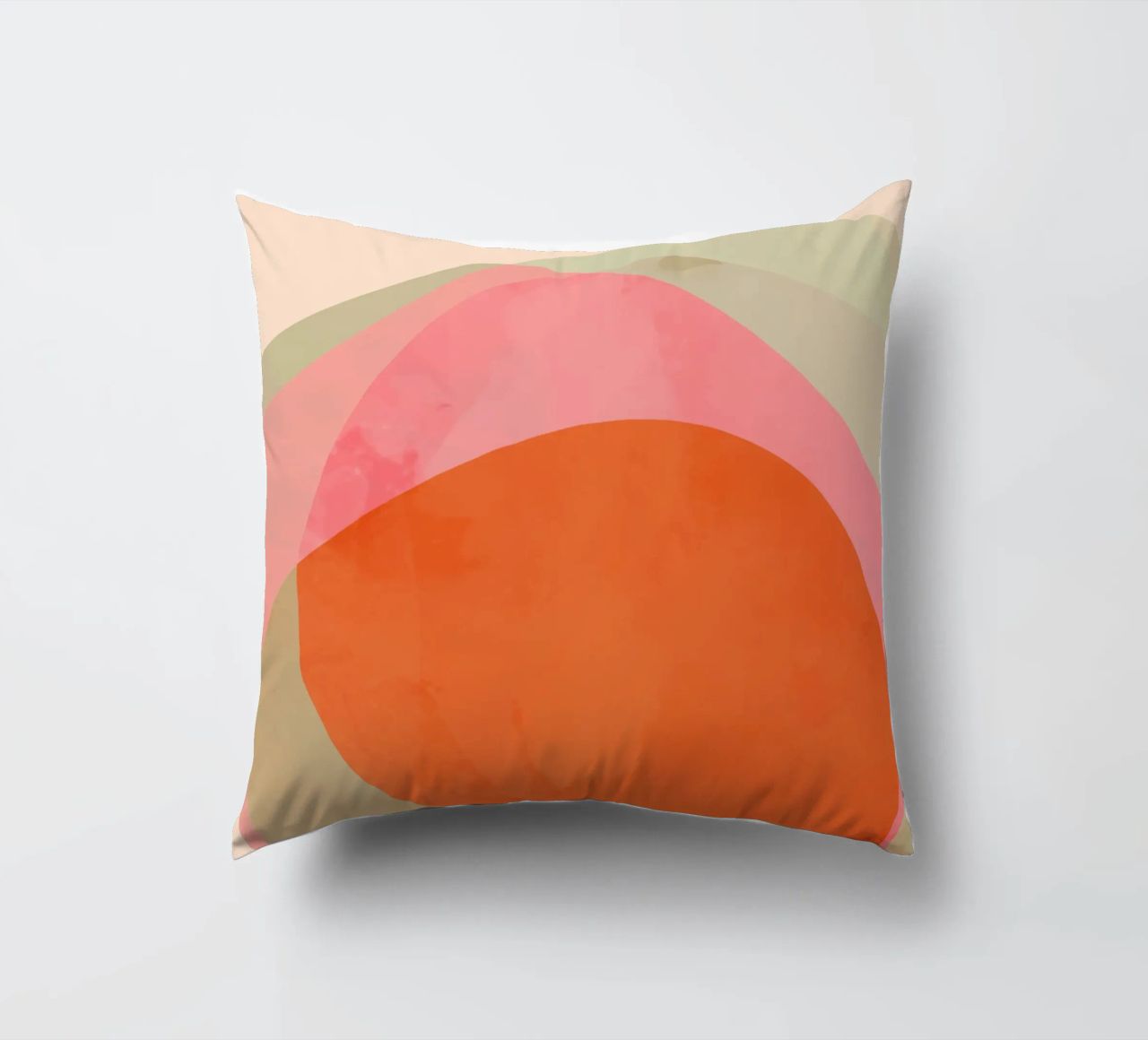 Abstract Shapes 12 | Raspberry, Vanilla, Mint, Orange cuscino da sabidussi