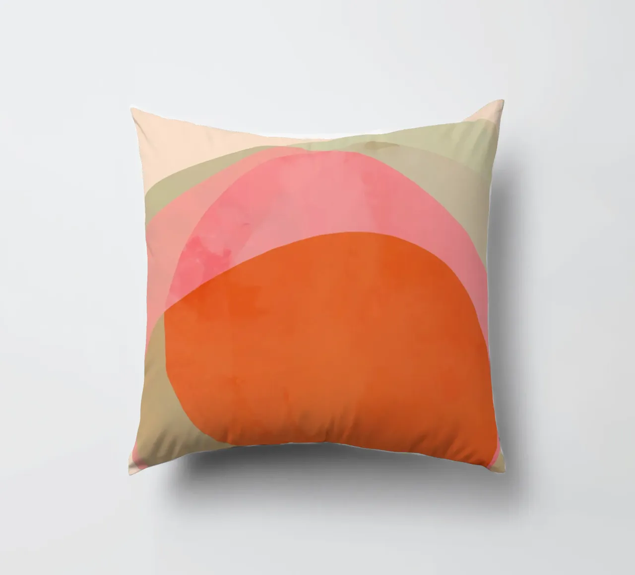 Abstract Shapes 12 | Raspberry, Vanilla, Mint, Orange cuscino da sabidussi