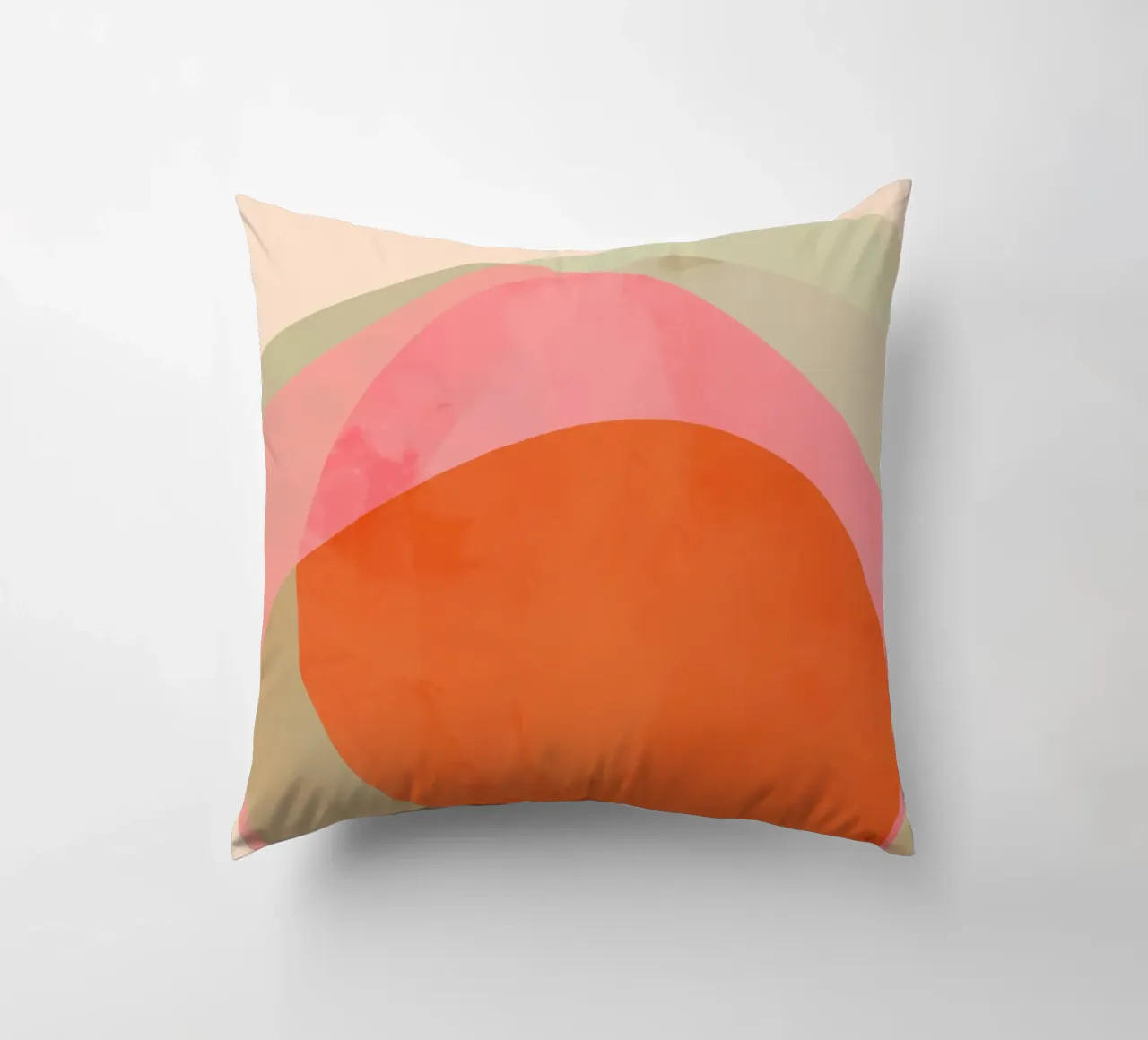 Abstract Shapes 12 | Raspberry, Vanilla, Mint, Orange cuscino da sabidussi