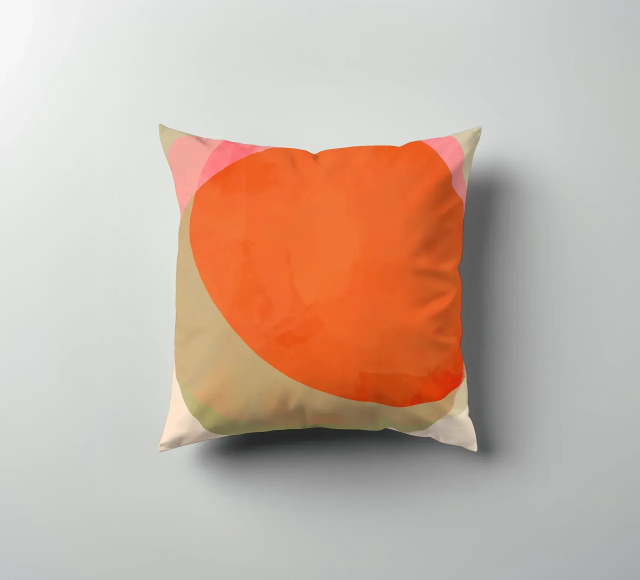 Abstract Shapes 12 | Raspberry, Vanilla, Mint, Orange cuscino da sabidussi