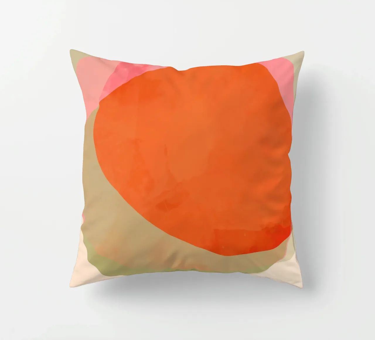 Abstract Shapes 12 | Raspberry, Vanilla, Mint, Orange cuscino da sabidussi