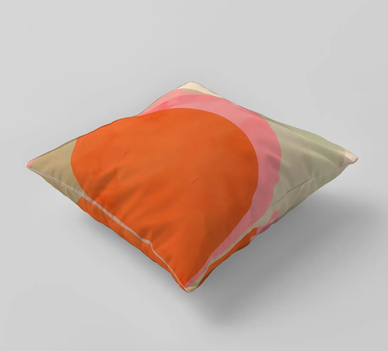 Abstract Shapes 12 | Raspberry, Vanilla, Mint, Orange cojín de sabidussi