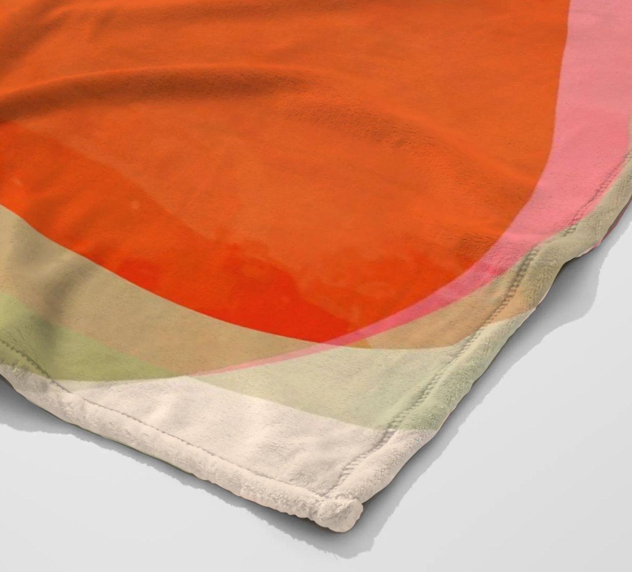 Abstract Shapes 12 | Raspberry, Vanilla, Mint, Orange coperta in pile da sabidussi