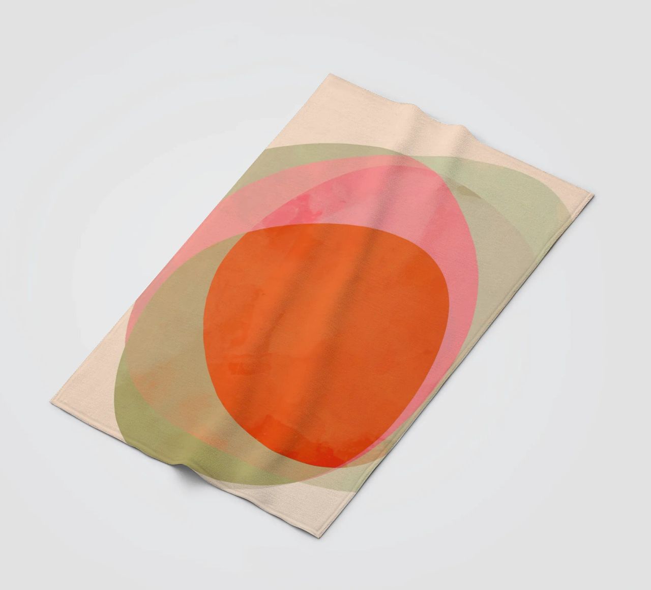 Abstract Shapes 12 | Raspberry, Vanilla, Mint, Orange coperta in pile da sabidussi