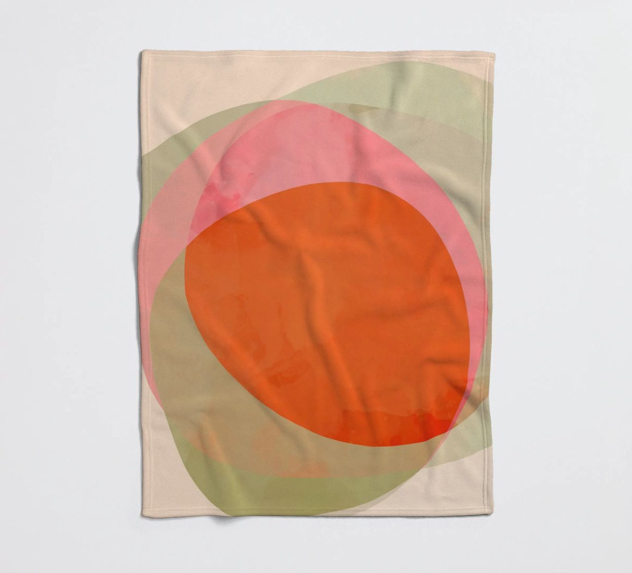 Abstract Shapes 12 | Raspberry, Vanilla, Mint, Orange coperta in pile da sabidussi