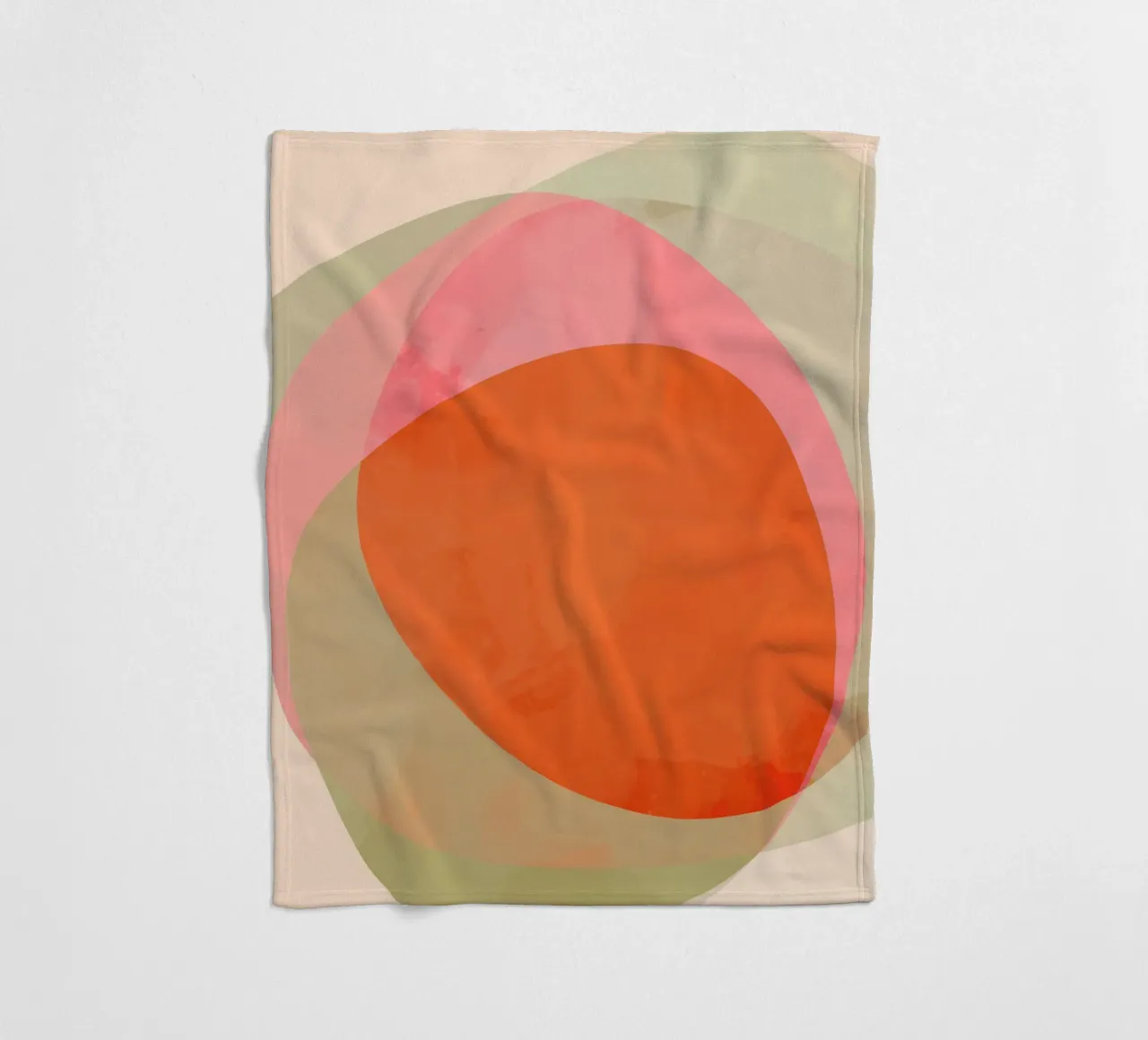 Abstract Shapes 12 | Raspberry, Vanilla, Mint, Orange coperta in pile da sabidussi