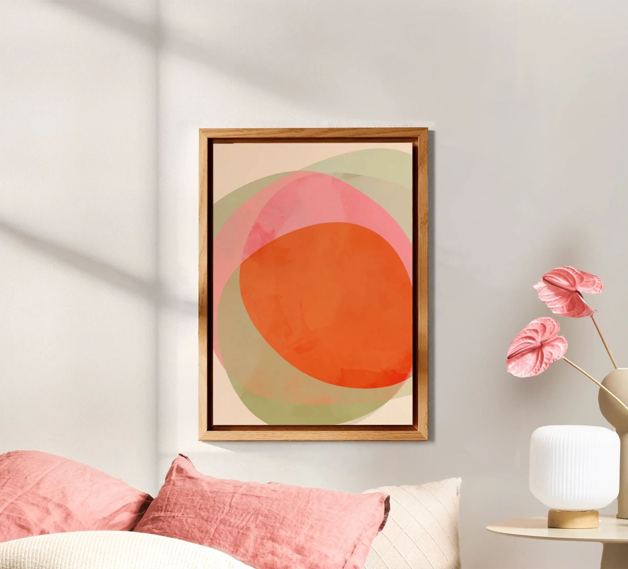 Abstract Shapes 12 | Raspberry, Vanilla, Mint, Orange alluminio dibond da sabidussi