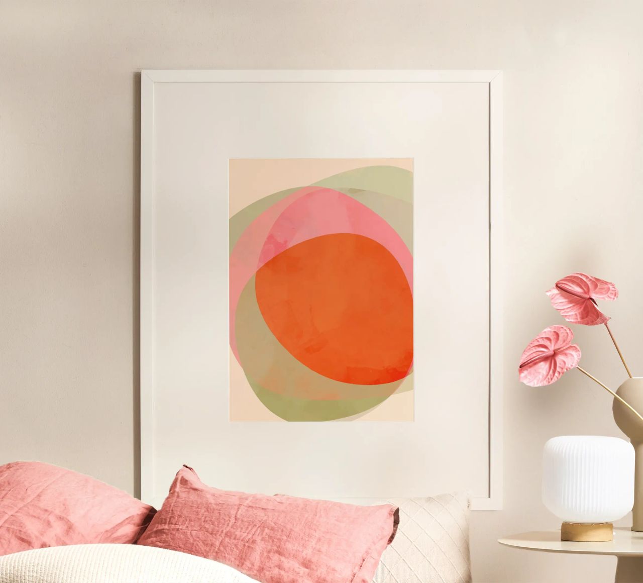 Abstract Shapes 12 | Raspberry, Vanilla, Mint, Orange poster da sabidussi