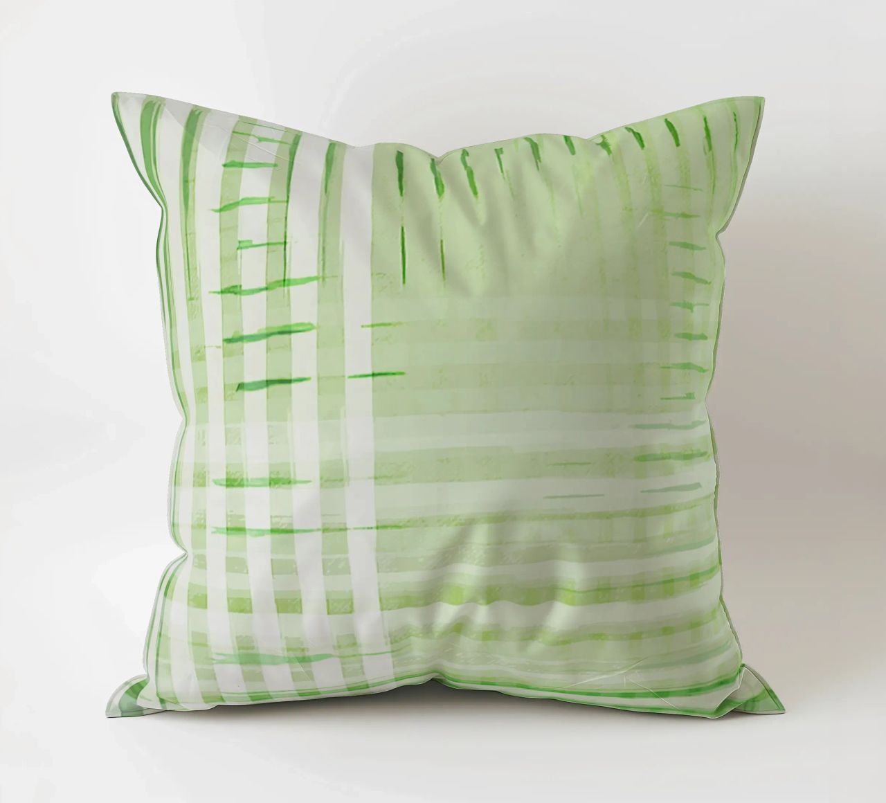 Abstract Shapes | Deconstructed Checkers | Spring Green cuscino da sabidussi