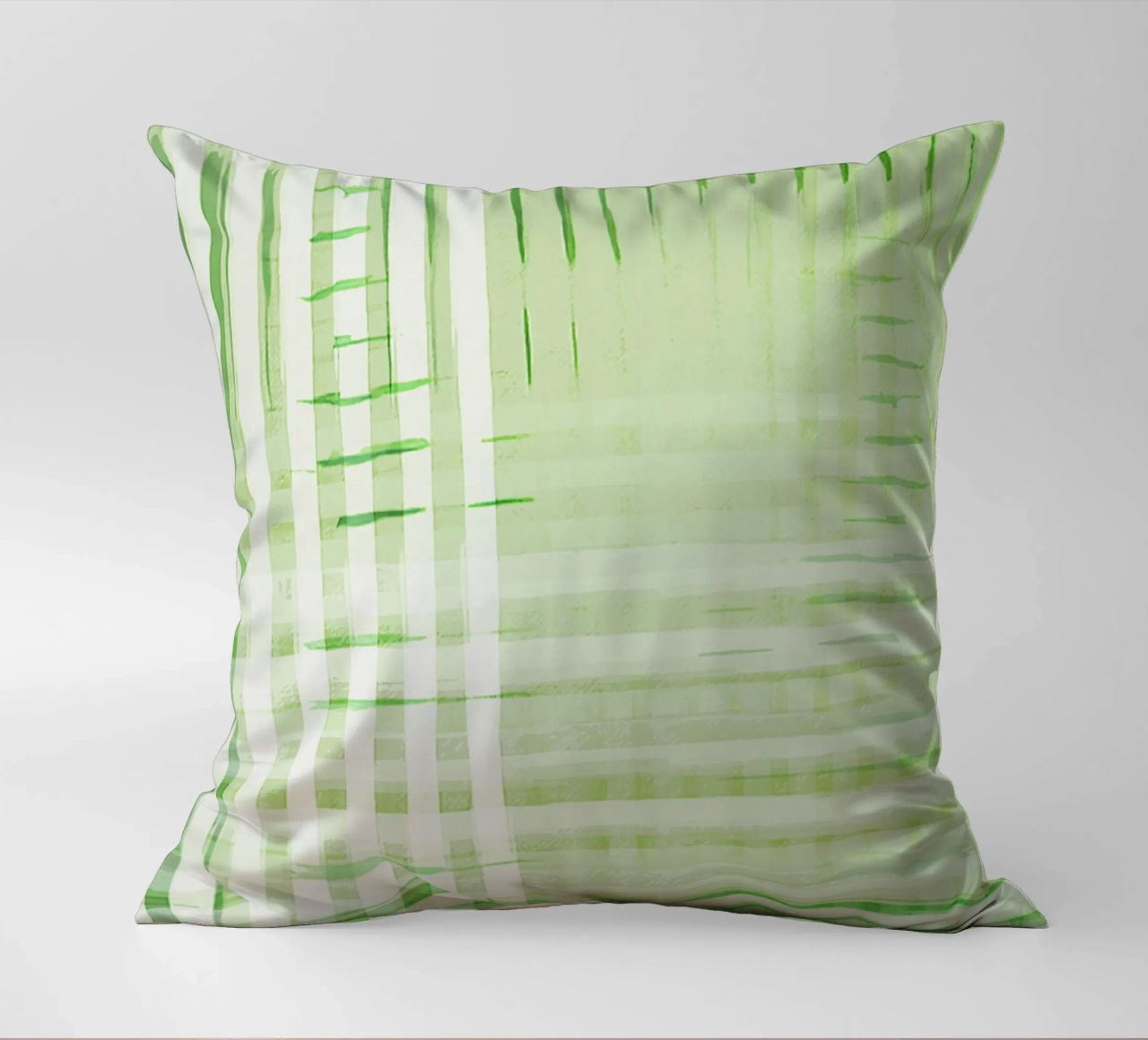 Abstract Shapes | Deconstructed Checkers | Spring Green cuscino da sabidussi