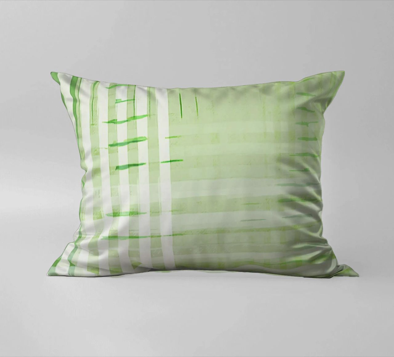Abstract Shapes | Deconstructed Checkers | Spring Green cuscino da sabidussi