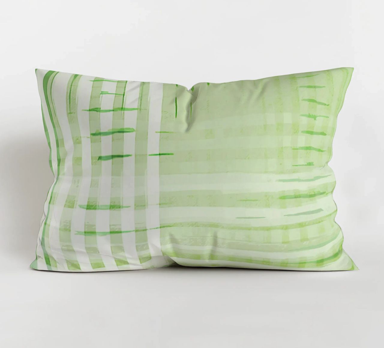Abstract Shapes | Deconstructed Checkers | Spring Green cuscino da sabidussi