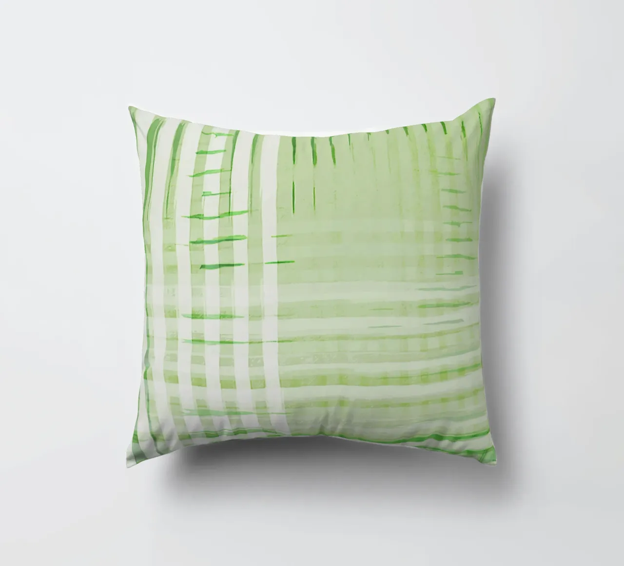 Abstract Shapes | Deconstructed Checkers | Spring Green coussin de sabidussi
