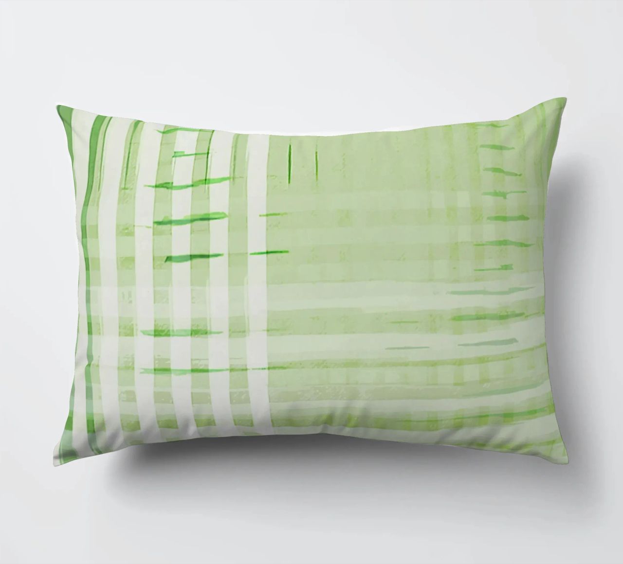 Abstract Shapes | Deconstructed Checkers | Spring Green cuscino da sabidussi