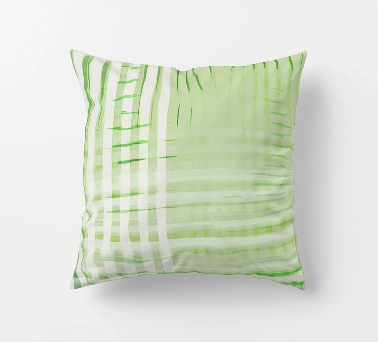 Abstract Shapes | Deconstructed Checkers | Spring Green cuscino da sabidussi