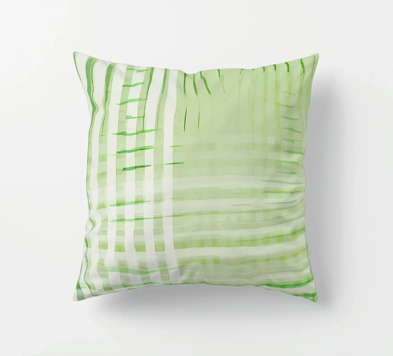 Abstract Shapes | Deconstructed Checkers | Spring Green coussin de sabidussi