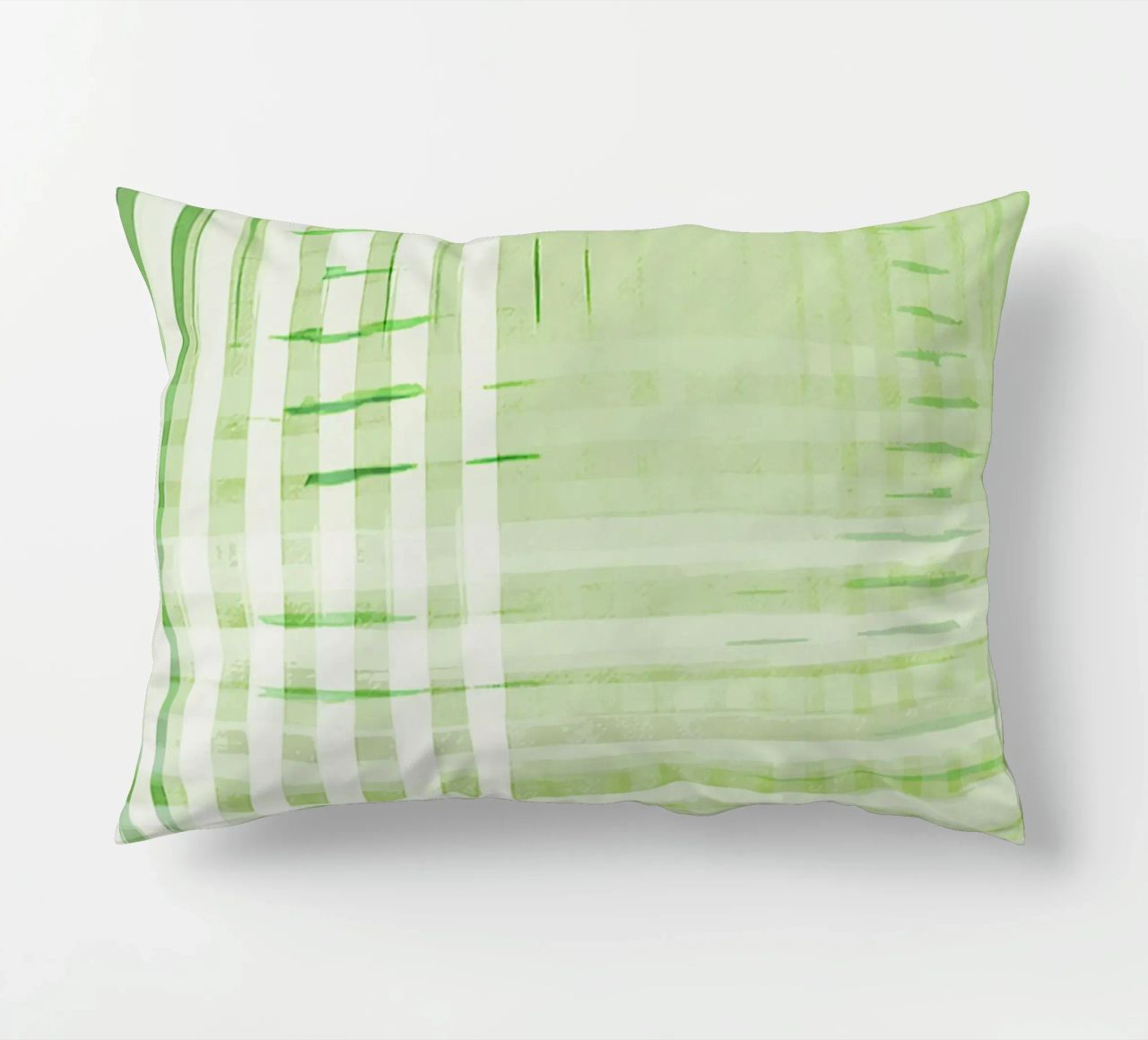 Abstract Shapes | Deconstructed Checkers | Spring Green cuscino da sabidussi