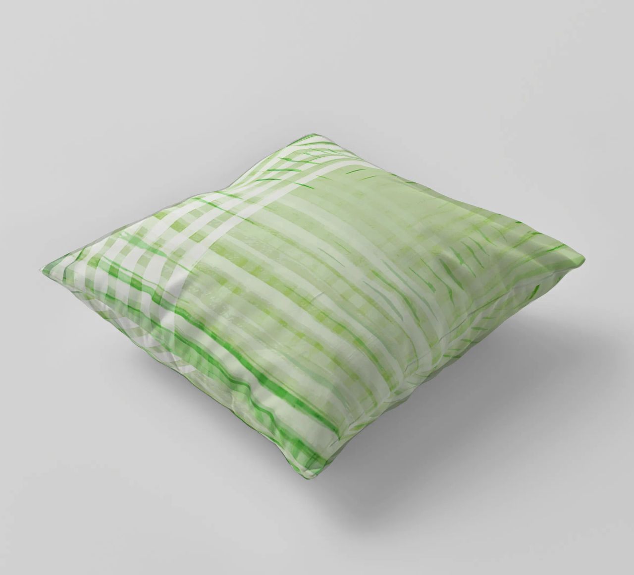 Abstract Shapes | Deconstructed Checkers | Spring Green cuscino da sabidussi