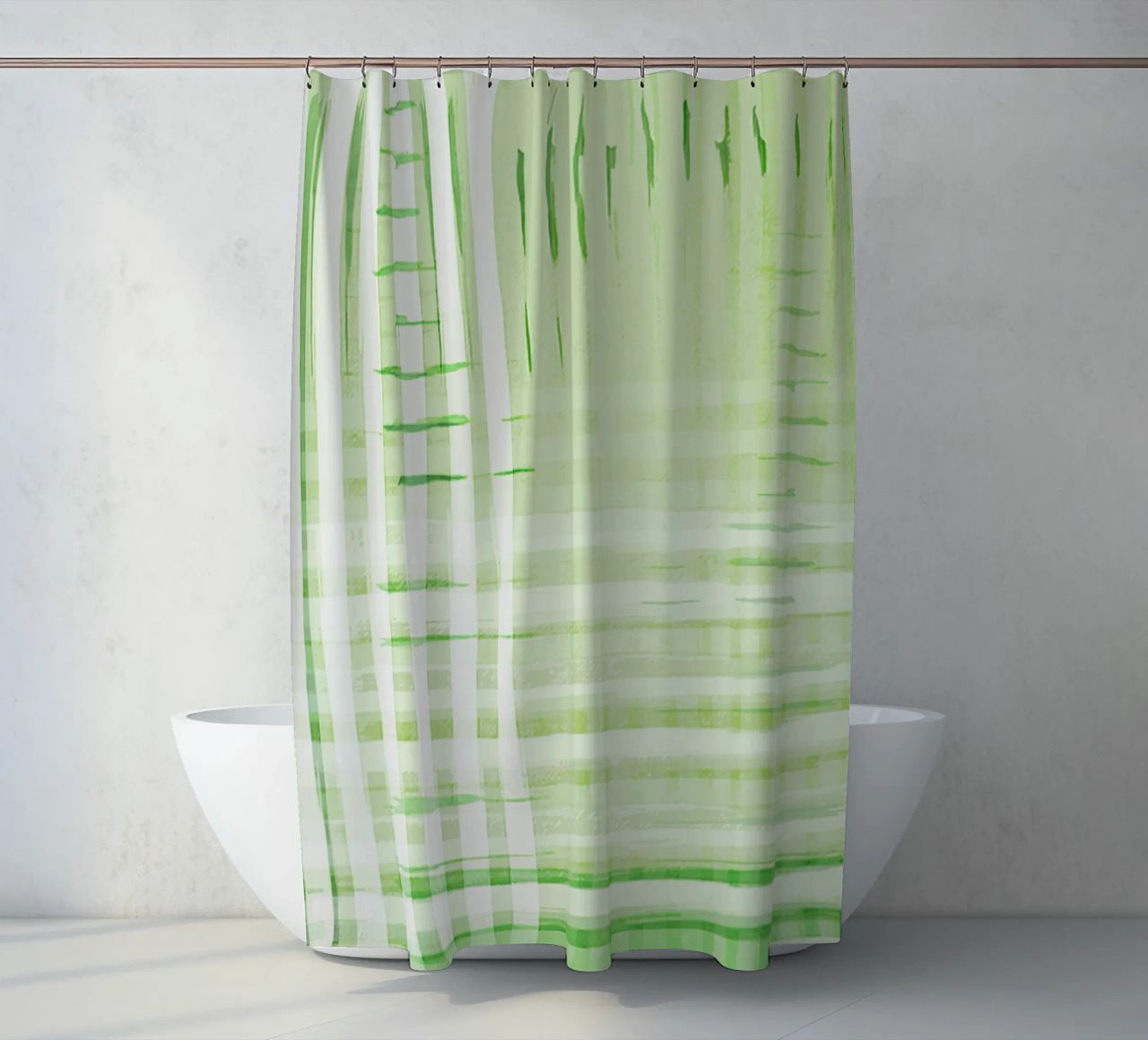 Abstract Shapes | Deconstructed Checkers | Spring Green tenda da doccia da sabidussi