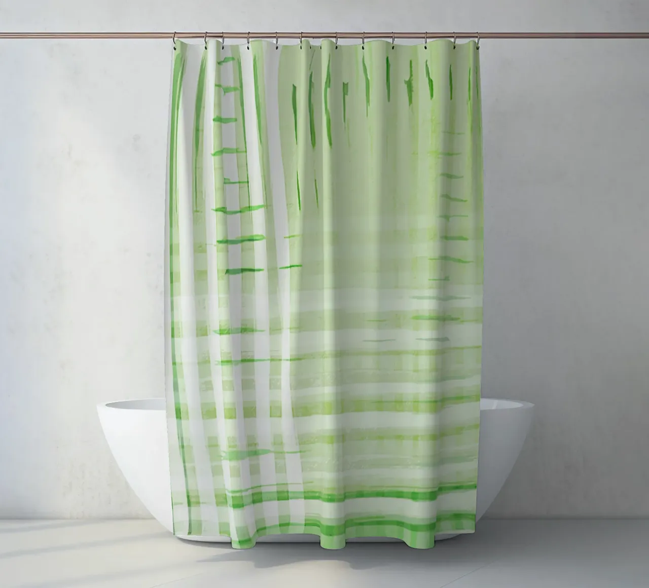 Abstract Shapes | Deconstructed Checkers | Spring Green tenda da doccia da sabidussi