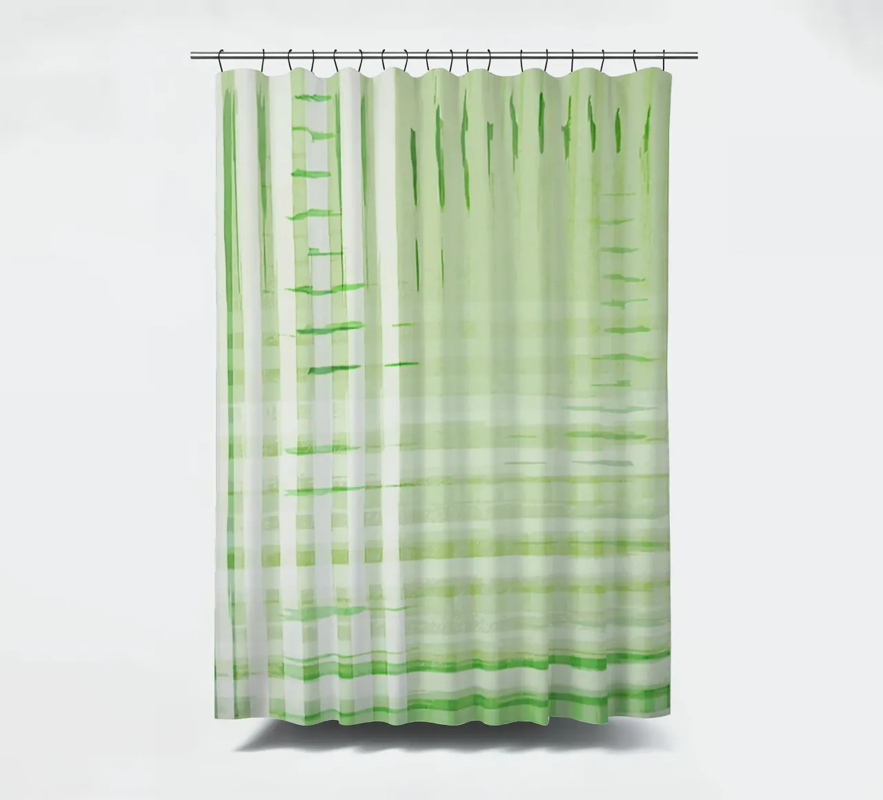 Abstract Shapes | Deconstructed Checkers | Spring Green tenda da doccia da sabidussi