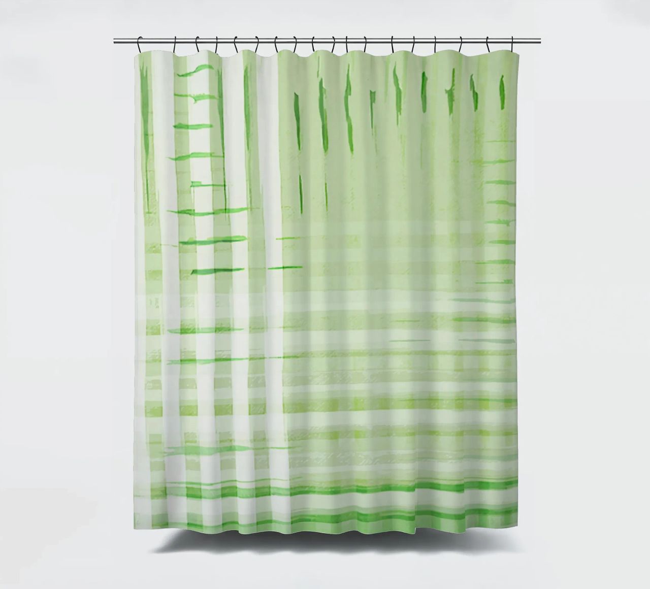 Abstract Shapes | Deconstructed Checkers | Spring Green tenda da doccia da sabidussi